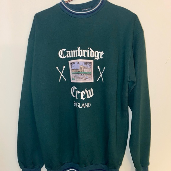 Cambridge Crew Green Sweater Ryder & Amies - Picture 1 of 6